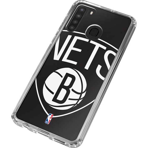 NBA Brooklyn Nets Large Logo Galaxy A21 Clear Case