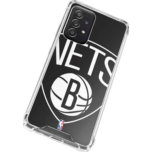 NBA Brooklyn Nets Large Logo Galaxy A72 5G Clear Case