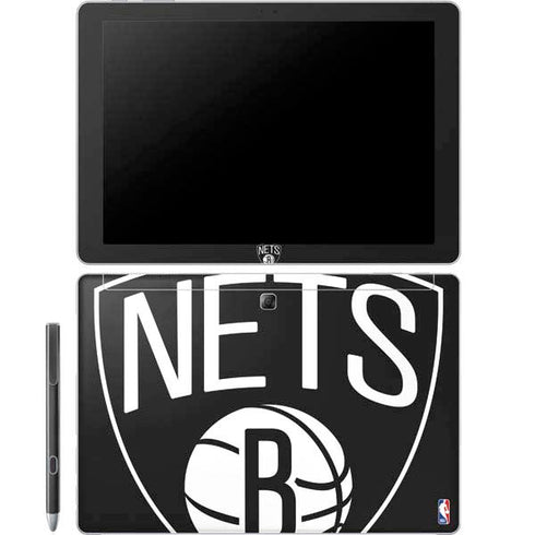 NBA Brooklyn Nets Large Logo Galaxy Book 12in Skin