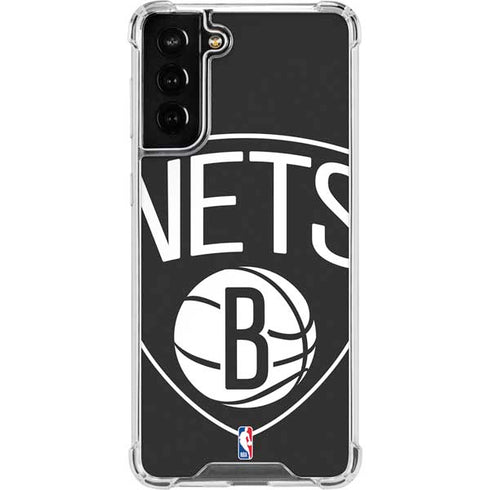 NBA Brooklyn Nets Large Logo Galaxy S21 FE Clear Case