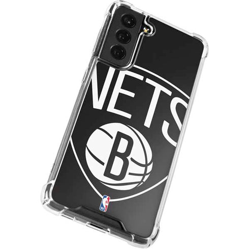 NBA Brooklyn Nets Large Logo Galaxy S21 FE Clear Case