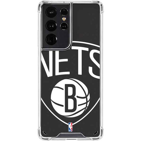 NBA Brooklyn Nets Large Logo Galaxy S21 Ultra 5G Clear Case