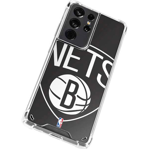 NBA Brooklyn Nets Large Logo Galaxy S21 Ultra 5G Clear Case