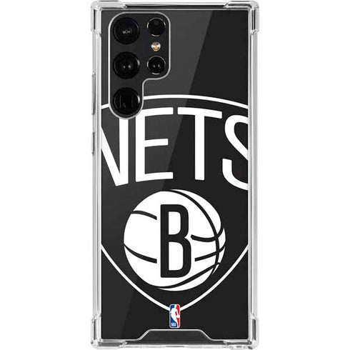 NBA Brooklyn Nets Large Logo Galaxy S22 Ultra Clear Case