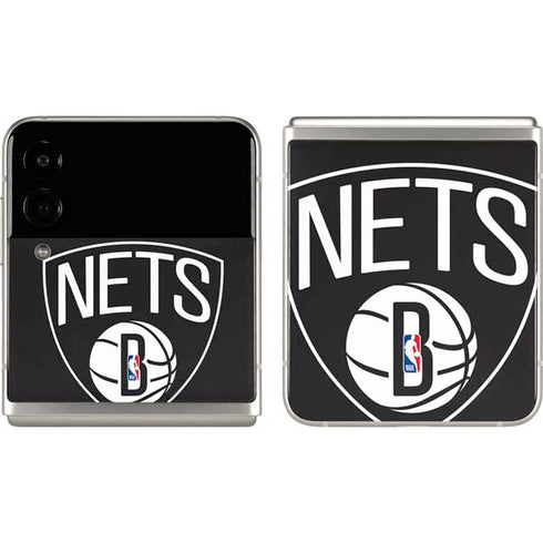 NBA Brooklyn Nets Large Logo Galaxy Z Flip3 5G Skin