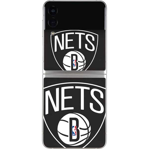 NBA Brooklyn Nets Large Logo Galaxy Z Flip3 5G Skin