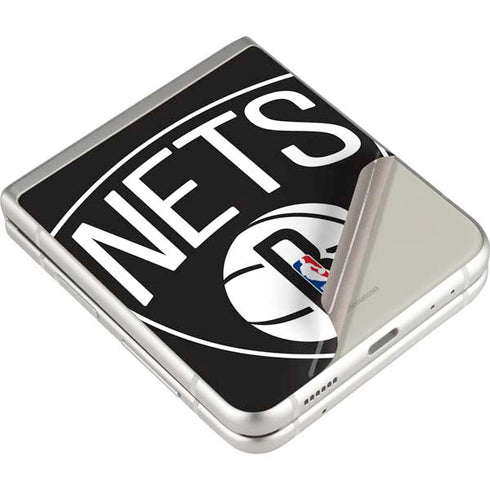 NBA Brooklyn Nets Large Logo Galaxy Z Flip3 5G Skin
