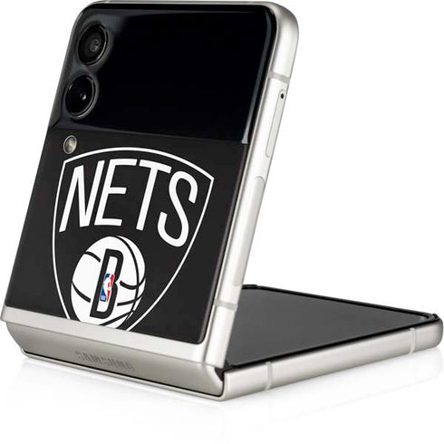 NBA Brooklyn Nets Large Logo Galaxy Z Flip3 5G Skin