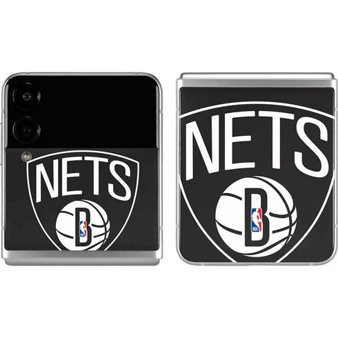 NBA Brooklyn Nets Large Logo Galaxy Z Flip4 5G Skin