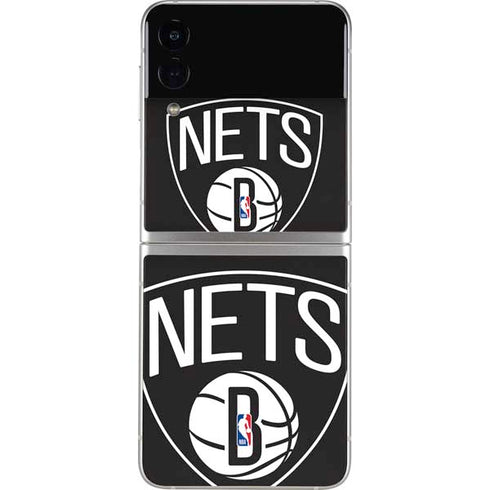 NBA Brooklyn Nets Large Logo Galaxy Z Flip4 5G Skin