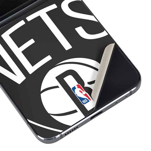 NBA Brooklyn Nets Large Logo Galaxy Z Flip5 5G Skin