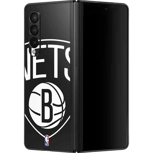 NBA Brooklyn Nets Large Logo Galaxy Z Fold3 5G Skin