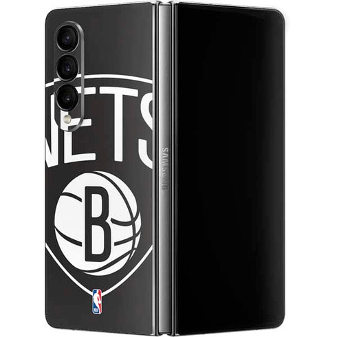 NBA Brooklyn Nets Large Logo Galaxy Z Fold4 5G Skin