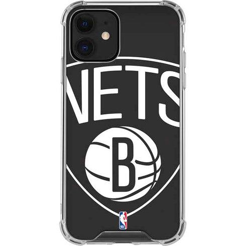 NBA Brooklyn Nets Large Logo iPhone 12 Mini Clear Case