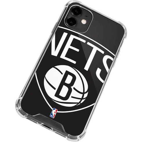 NBA Brooklyn Nets Large Logo iPhone 12 Mini Clear Case