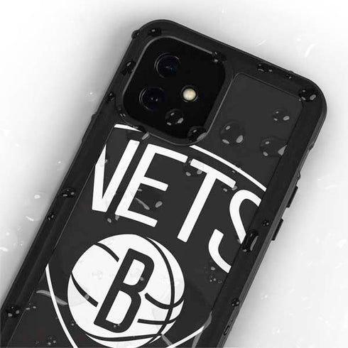 NBA Brooklyn Nets Large Logo iPhone 12 Mini Waterproof Case