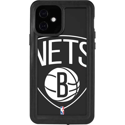 NBA Brooklyn Nets Large Logo iPhone 12 Waterproof Case