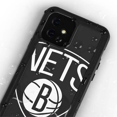 NBA Brooklyn Nets Large Logo iPhone 12 Waterproof Case