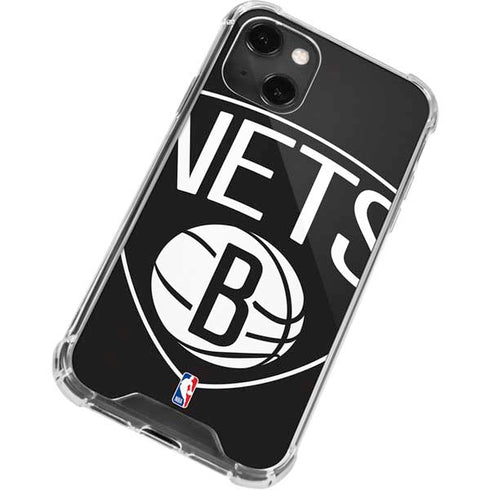 NBA Brooklyn Nets Large Logo iPhone 13 Mini Clear Case