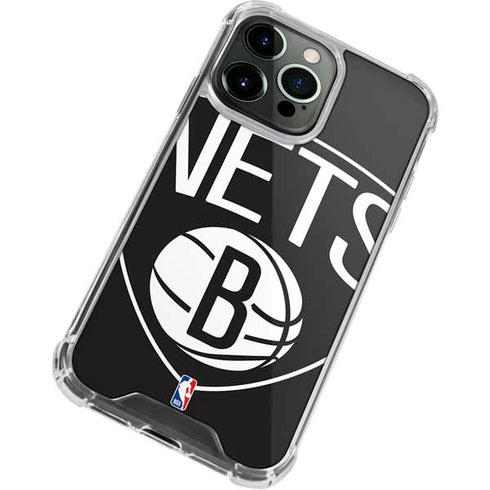 NBA Brooklyn Nets Large Logo iPhone 13 Pro Clear Case