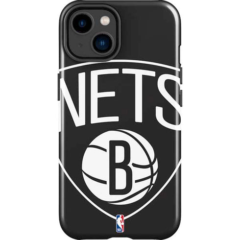 NBA Brooklyn Nets Large Logo iPhone 15 Plus Impact Case