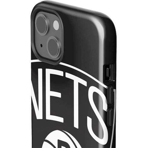 NBA Brooklyn Nets Large Logo iPhone 15 Plus Impact Case