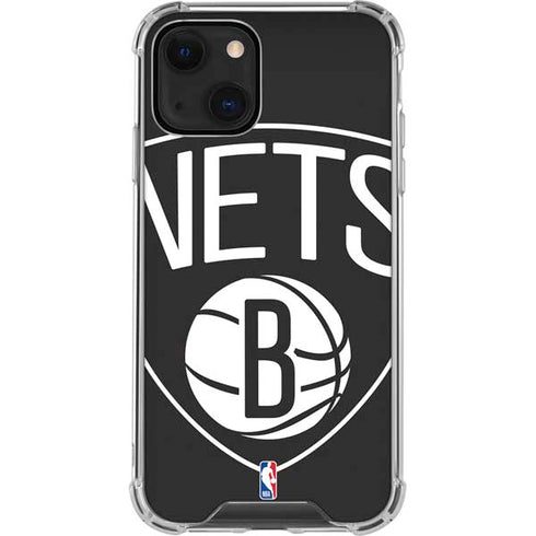 NBA Brooklyn Nets Large Logo iPhone 14 Plus Clear Case