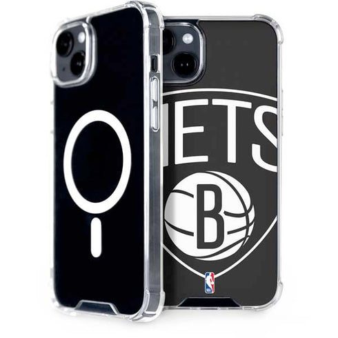 NBA Brooklyn Nets Large Logo iPhone 15 Plus MagSafe Case