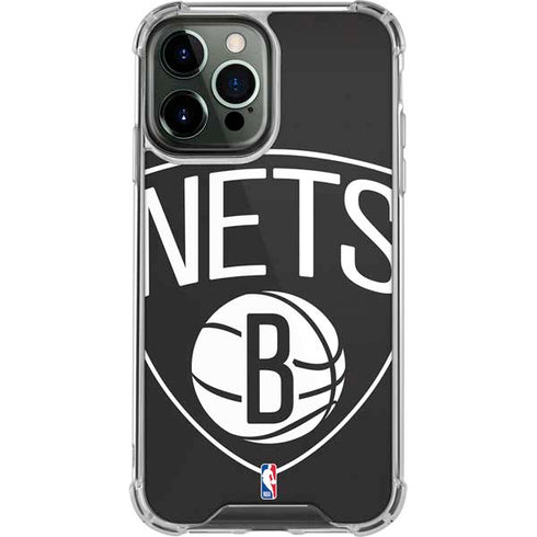 NBA Brooklyn Nets Large Logo iPhone 14 Pro Max Clear Case