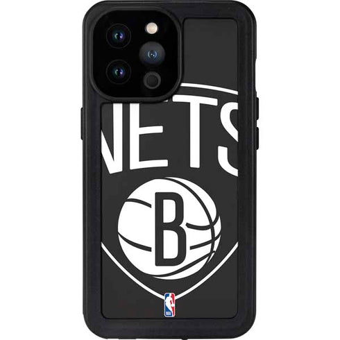 NBA Brooklyn Nets Large Logo iPhone 14 Pro Max Waterproof Case