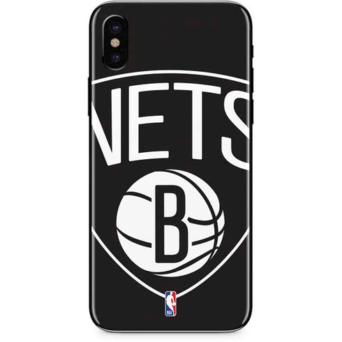 NBA Brooklyn Nets Large Logo iPhone X Skin