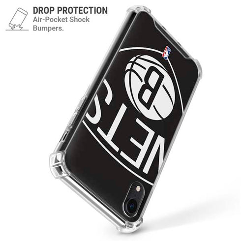 NBA Brooklyn Nets Large Logo iPhone XR Clear Case