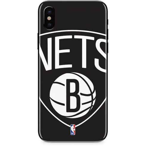NBA Brooklyn Nets Large Logo iPhone XS Skin