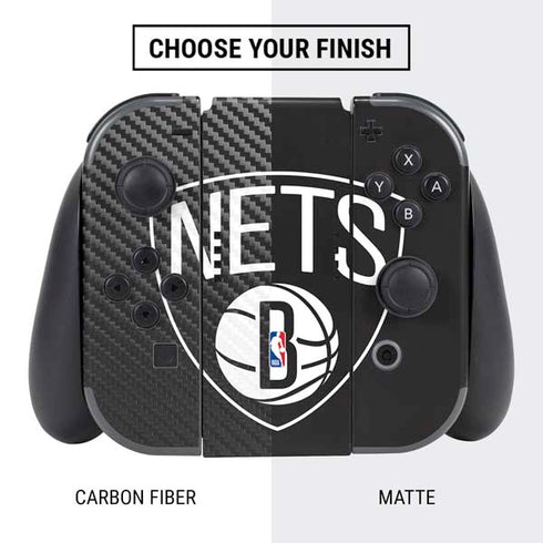 NBA Brooklyn Nets Large Logo Nintendo Switch Bundle Skin