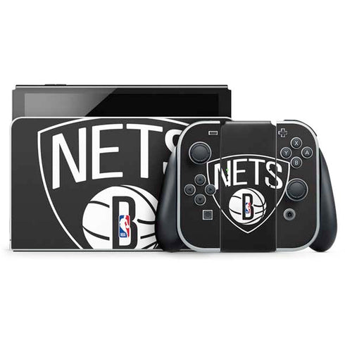 NBA Brooklyn Nets Large Logo Nintendo Switch OLED (2021) Skin