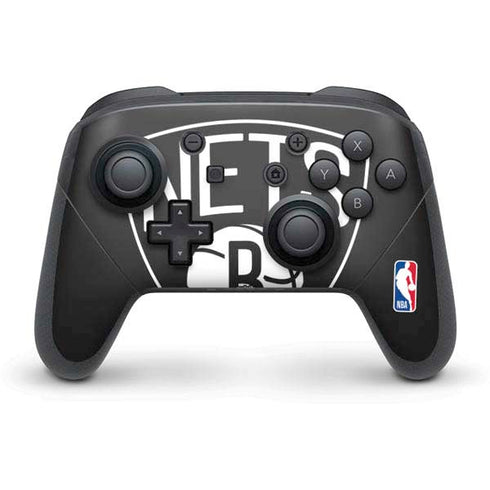 NBA Brooklyn Nets Large Logo Nintendo Switch Pro Controller Skin