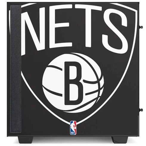 NBA Brooklyn Nets Large Logo NZXT H510 Compact ATX Mid-Tower Case Skin