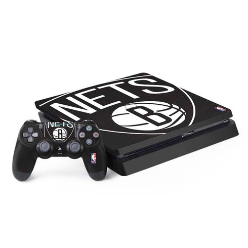 NBA Brooklyn Nets Large Logo PS4 Slim Bundle Skin