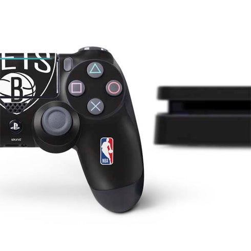 NBA Brooklyn Nets Large Logo PS4 Slim Bundle Skin