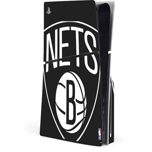 NBA Brooklyn Nets Large Logo PS5 Slim Disk Console Skin