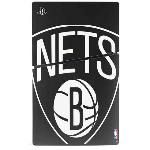 NBA Brooklyn Nets Large Logo PS5 Slim Digital Edition Bundle Skin