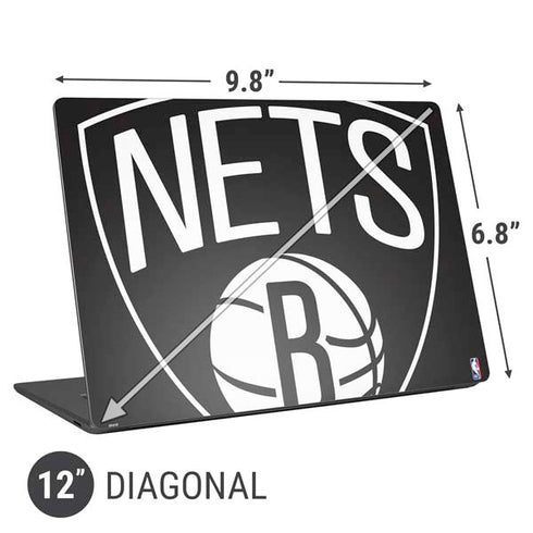 NBA Brooklyn Nets Large Logo Universal Laptop 12in (9.8 x 6.8in) Skin