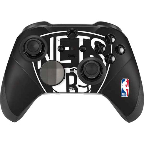 NBA Brooklyn Nets Large Logo Xbox Elite Wireless Controller Series 2 Skin