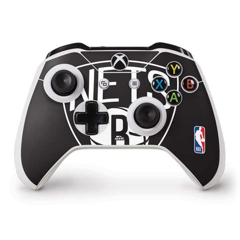 NBA Brooklyn Nets Large Logo Xbox One S Controller Skin