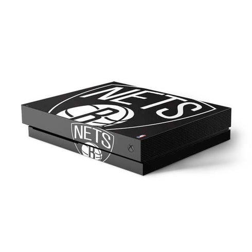 NBA Brooklyn Nets Large Logo Xbox One X Console Skin