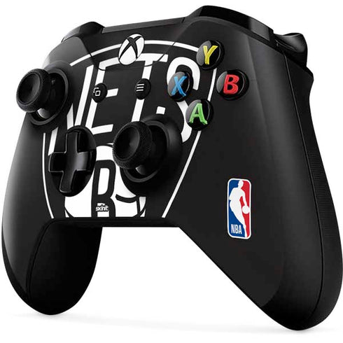 NBA Brooklyn Nets Large Logo Xbox One X Controller Skin