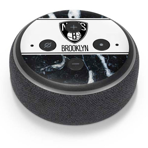 NBA Brooklyn Nets Marble Amazon Echo Dot Skin