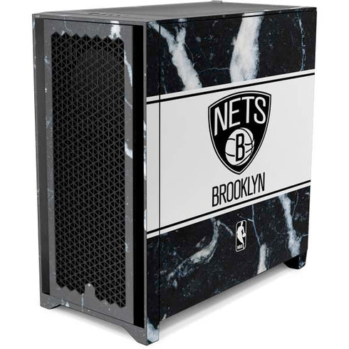 NBA Brooklyn Nets Marble Corsair 4000D Tempered Glass Mid-Tower ATX Case Skin