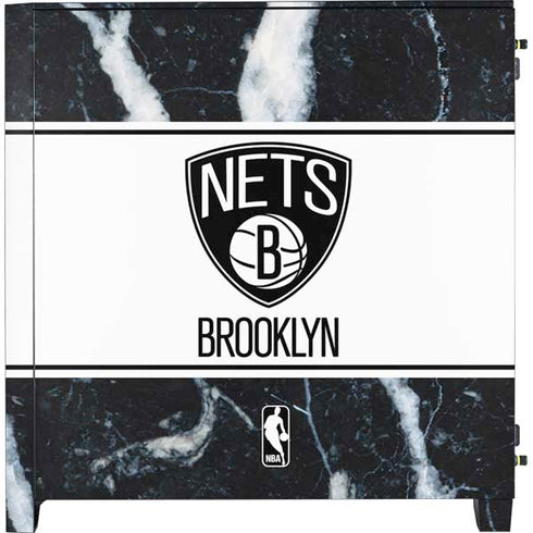 NBA Brooklyn Nets Marble Corsair 4000D Tempered Glass Mid-Tower ATX Case Skin