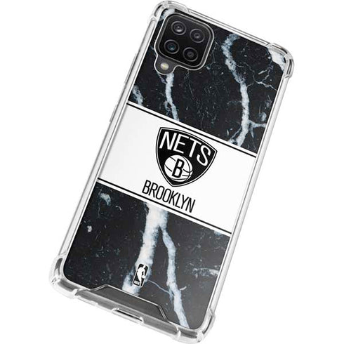 NBA Brooklyn Nets Marble Galaxy A12 Clear Case